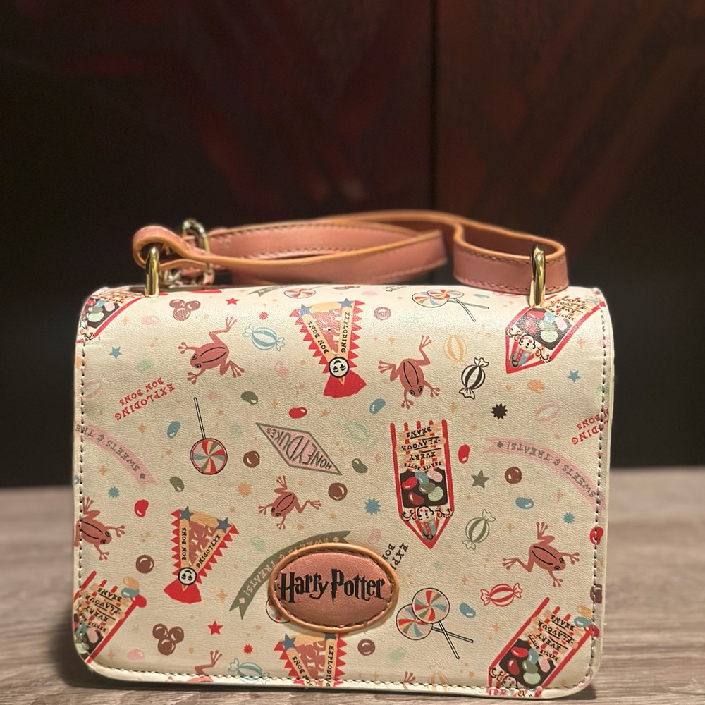 Harry Potter Honeydukes Candies Bertie Botts' Crossbody Bag Purse Faux Leather.